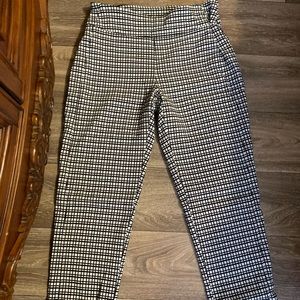 Black and white dress pants